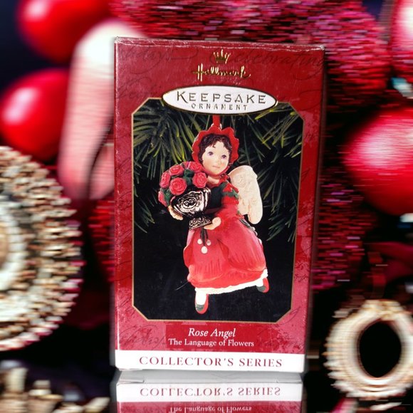 1999 Hallmark Keepsake Ornament Rose Angel: The Language of Flowers 4th & Final - Picture 9 of 9